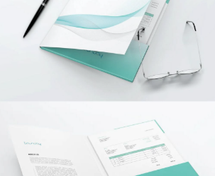 Custom printed presentation folders