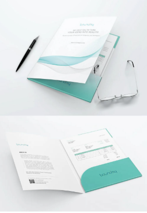 Custom printed presentation folders